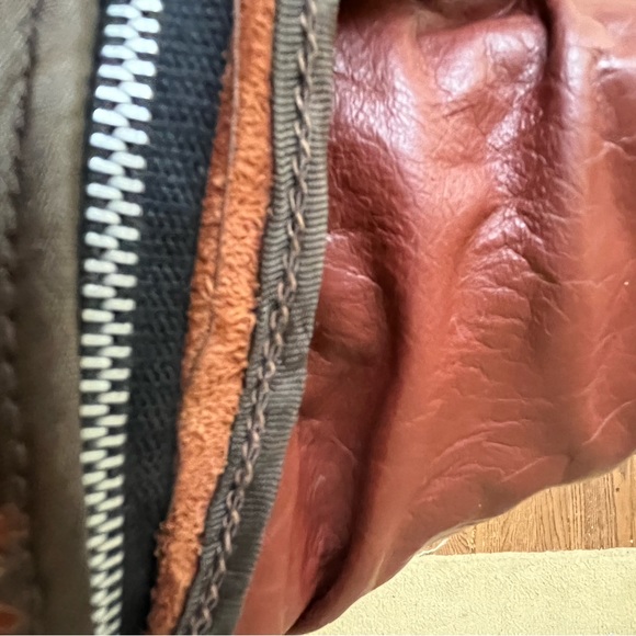 Vintage Sears Leather Shop 70s/80s Russet Leather coat w/zip out vest *EVC - Picture 15 of 16